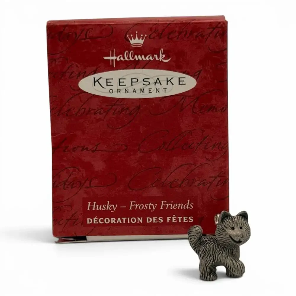 2000 Husky Miniature (Frosty Friends) Pewter Hallmark Keepsake Ornament
